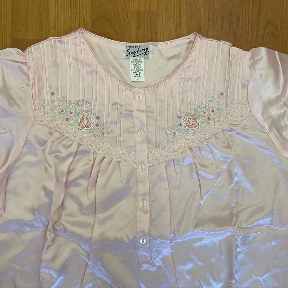 NWOT Styled By Saybury Pink Floral Nightgown Women’s Medium
